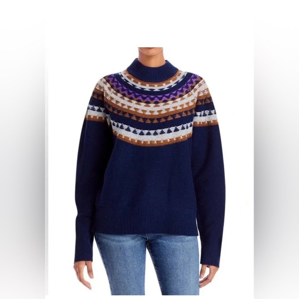 Theory Fair Isle Wool & Cashmere Sweater. Large NWT.